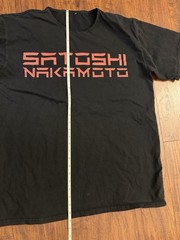 Satoshi Nakamoto Faded Black T-Shirt Men’s Size XL? CUT TAG Tee