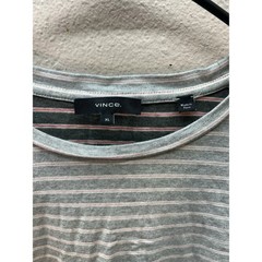 Vince Short Sleeve T-Shirt Men’s Crewneck Tee XL Gray Striped Relaxed Basic