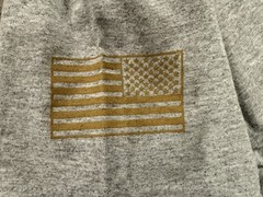 US Army Flag Logo Ash Gray Heather T-Shirt by MV Sport – Size XL – NWT