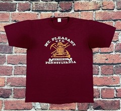 Vintage Volunteer Fire Dept 80s T Shirt Men’s Large Mount Pleasant PA Faded-Worn