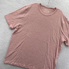 New Faherty Cloud Cotton Shirt Mens 2XL Orange Striped Soft Crew Neck Preppy Aa2