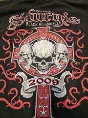 2009 Sturgis Black Hills Rally 69th Annual Black Red Skull Shirt L Large 2000s