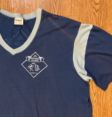 VTG Stedman Super 50 Mesh Shoulder V-Neck Shirt Farm Bureau Boone XXL USA 80’s
