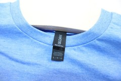 Gildan T-Shirt high quality Tee Mens Short Sleeve Soft Style Ringspun Blue Sz XL