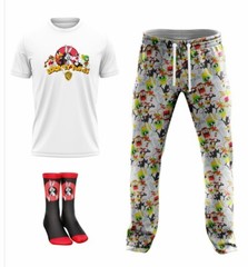 WB LOONEY TUNES 3 PIECE MEN’S SET (T-shirt, Loungepant & 1 pair socks) SZ XL