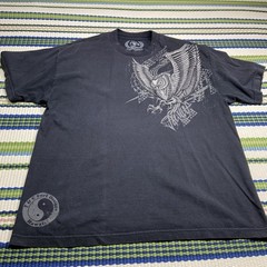 T&C Surf Designs T Shirt Men XLarge Black Eagle Hawk Hawaii Town & Country Tee