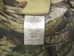 Russell Outdoors Shirt Men Large Green Timber Leaves Camouflage Short Sleeve Y2K