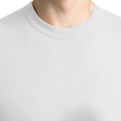 Men’s 3 Pack – USA Poly/Cotton Military Tee, White, Large