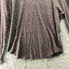 BDG Long Sleeve Henley T Shirt Mens M Brown Waffle Knit Lightweight Cotton Blend