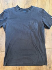 KUHL Men’s Black Cotton Knit Short Sleeve Crew Neck Pocket Logo T-Shirt L
