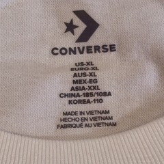 -Converse Burger T-Shirt Men’s XL White Graphic Tee Cheeseburger Crewneck Fun