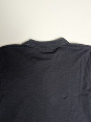 Faherty Henley Shirt Mens Size Large Sunwashed Short Sleeve Organic Cotton Blue