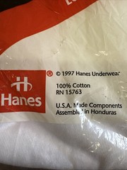 Vintage 1997 Hanes Men’s Comfort Size Large L Pack of 3 Crew Neck T Shirts White