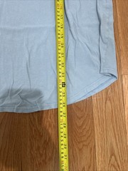 ASOS Basics Men’s T-Shirt Medium Light Blue Scallop Hem Crew Neck Casual Tee
