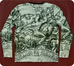 Versace Men’s Medusa Warrior Baroque Long Sleeve T-Shirt Black Silver Size 3XL