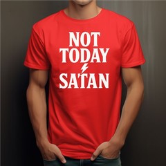 Jesus Men’s T-Shirt Christ God Various Sizes Colours Ladies Not Today Satan
