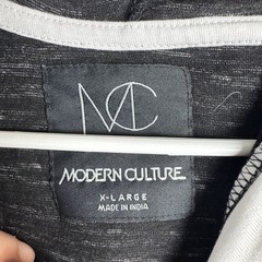 Modern Culture Sleeveless Shirt Mens XL Black White Hooded with Drawstring
