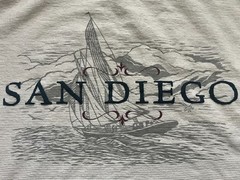 Vintage 1994 Cal Cru San Diego Off White Shirt Size L