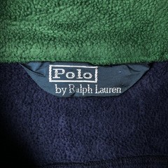 Ralph Lauren POLO Fleece Vest Men L Navy Solid Zip Japan