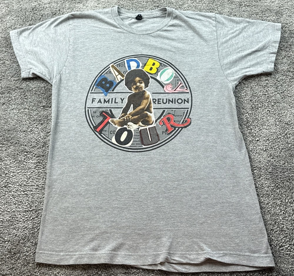 Bad Boy Family Reunion Tour Shirt Mens Medium Gray Puff Daddy Graphic Tee