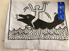 Keith Haring Men’s Graphic Tee, Blue Cotton M, L ,XL