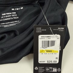 Under Armour The Tech 2.0 Short Sleeve T-Shirt Tee Mens Medium Black Loose NWT