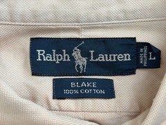 Ralph Lauren BLAKE Cotton Kanoko Shirt L Beige for 14Y+ Japan