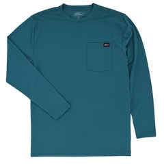 Dickies Men’s Performance Shirt Long Sleeve Pocket Tee Relaxed Moisture Wicking