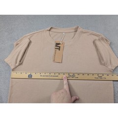 Nitagut Mens Tan Waffle Knit Crewneck Short Sleeve T-Shirt Size Medium NEW