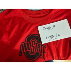 Ohio State Buckeyes Shirt Men Medium Red NCAA Football Dri Fit Tee Nike Athletic