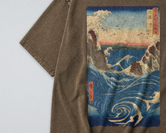 100% Cotton Tee – Unisex Retro Oversized Fit – Naruto Whirlpools – Japanese Art