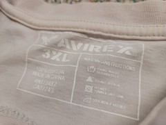 Avirex Shirt Men 3XL Off White Skull Sword Rhinestones Biker Grunge Graphic Logo