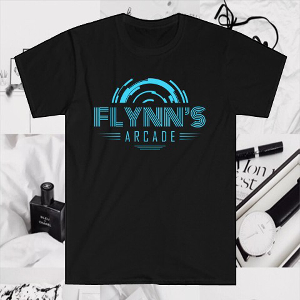 Flynn’s Arcade Tron Men’s Black T-Shirt Size S to 5XL