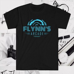 Flynn’s Arcade Tron Men’s Black T-Shirt Size S to 5XL