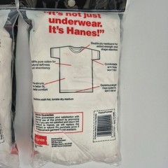 Lot Of 2 New 1987 2-Packs White Hanes Men’s Crewneck T-Shirts Extra Large Cotton