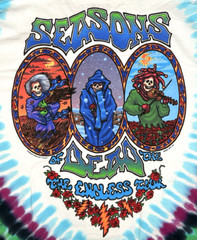 Grateful Dead ‘Seasons Of The Dead’ Front/Back Graphic Tie Dye T-Shirt Large New