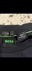 Hugo Boss Green Label Shirt Black White Men’s Size L Logo Spell Out Short Sleeve