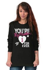 Romantic Valentine’s Day Gift Love Forever Long Sleeve T Shirt Tees For Women
