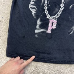 Vintage Y2K Pink Panther Shirt Mens L Faded Black Gangster Cartoon Parody Shadow