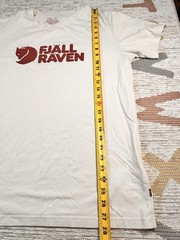 Fjallraven Logo Chalk White Graphic Organic Cotton Blend Outdoor T-Shirt Size XL
