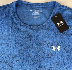 NWT Under Armour Loose Fit Blue Tech Pixelate Tshirt Size 3XLT