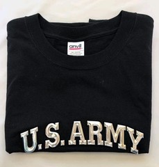 T-Shirt XL, US Army in Silver Raised Letters, UNIQUE, a Little Bling to It, NEW