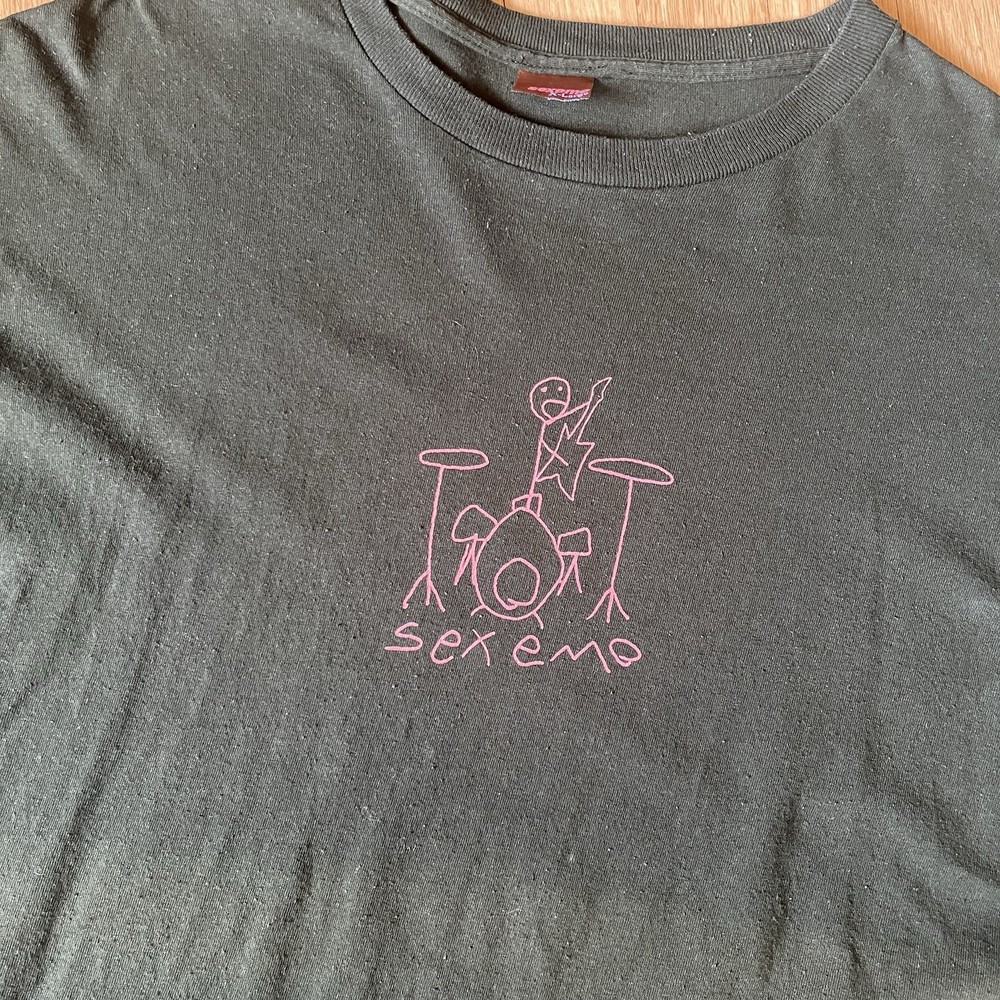 sex emo false alarm tshirt NYC skate fingerboard sz xl