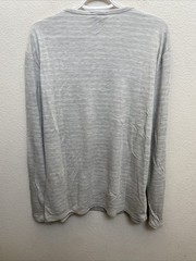 NEW Magaschoni Men’s Large Gray Long Sleeve Henley Tee Shirt Comfort $68