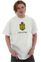 Life Is Crap Hunting Humor Joke Hunter Gift Mens Casual Crewneck T Shirts Tees