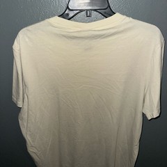 H&M Regular Fit Cream Crew Neck T-Shirt