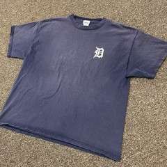 Vintage CSA Detroit Tigers T-Shirt Navy Men’s XL Faded Old English Graphic Logo