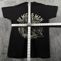 Tultex Of Mice & Men Rock Band T-Shirt Mens Small Black Cotton Graphic Print