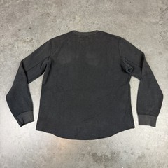 Buck Mason T Shirt Mens Small Black Faded Thermal Ribbed Preowned