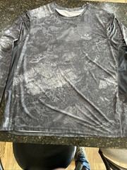 REALTREE Men’s 3XL Fishing Long Sleeve Crew Neck T-Shirt Charcoal